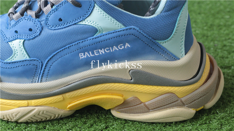 Balenciaga 2017 Fall Winter Washed Old Show Sneaker Blue